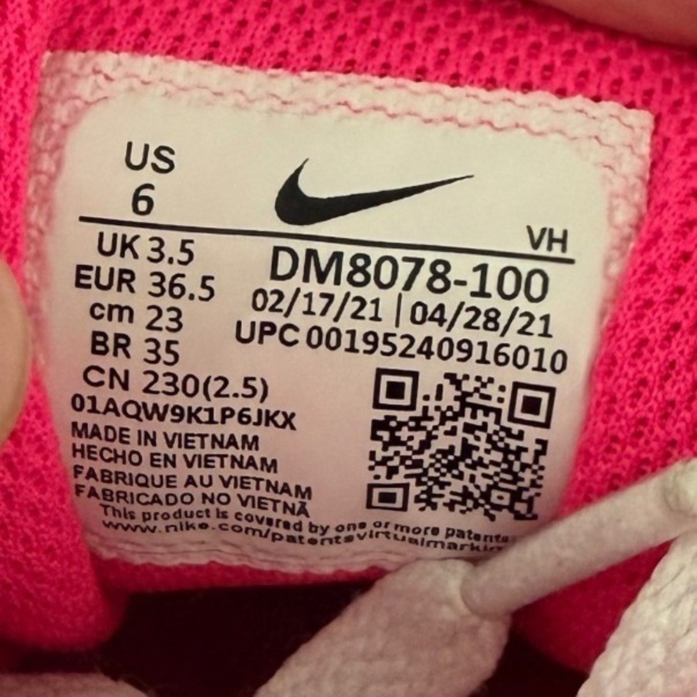 Nike Air Max SC White Pink Black Sneakers DM8078-100 Womens Size 6 - Picture 8 of 9